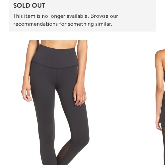 Beyond yoga polka dot black mesh leggings - Picture 3 of 7